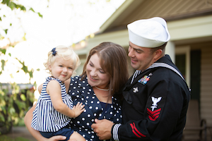 Young military family starting a family